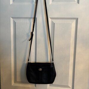 Coach - Black Leather Crossbody Purse -EUC